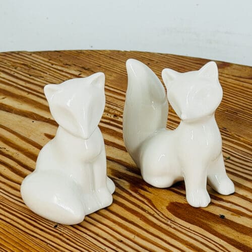 Ceramic Fox Duo