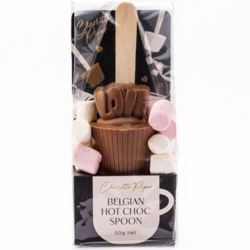 Hot Chocolate Spoon – Milk Chocolate LOVE