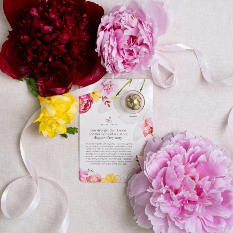 Blooming Tea Affirmation Greeting Card - Image 3