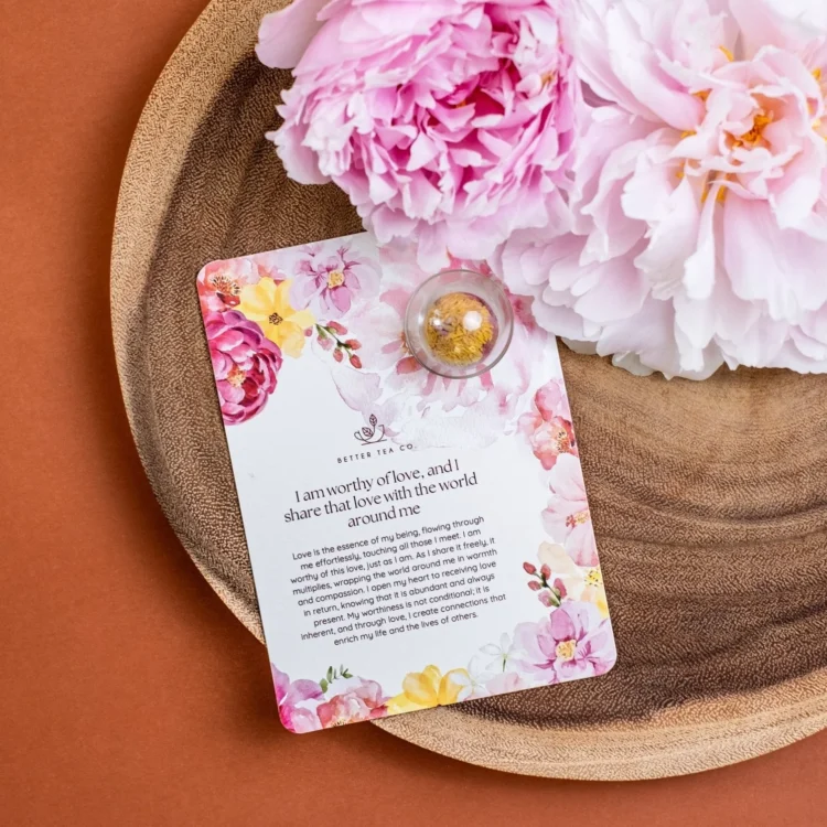 Blooming Tea Affirmation Greeting Card
