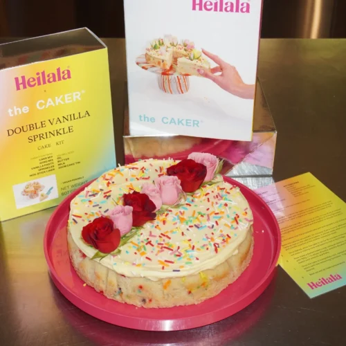 The Caker® Double Vanilla Sprinkle Cake Kit