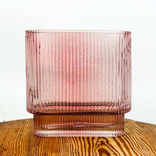 Vase - Pink Glass