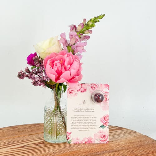 Seasonal Bud Vase & Blooming Tea Affirmation Gift